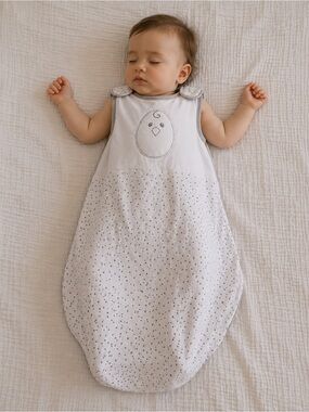 Nested Bean Baby White Sleep Sack 6 to 18 months
